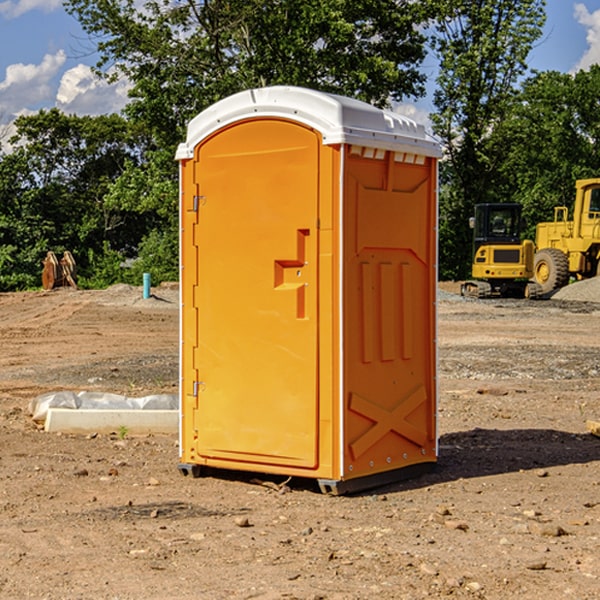 how often are the portable restrooms cleaned and serviced during a rental period in Durham